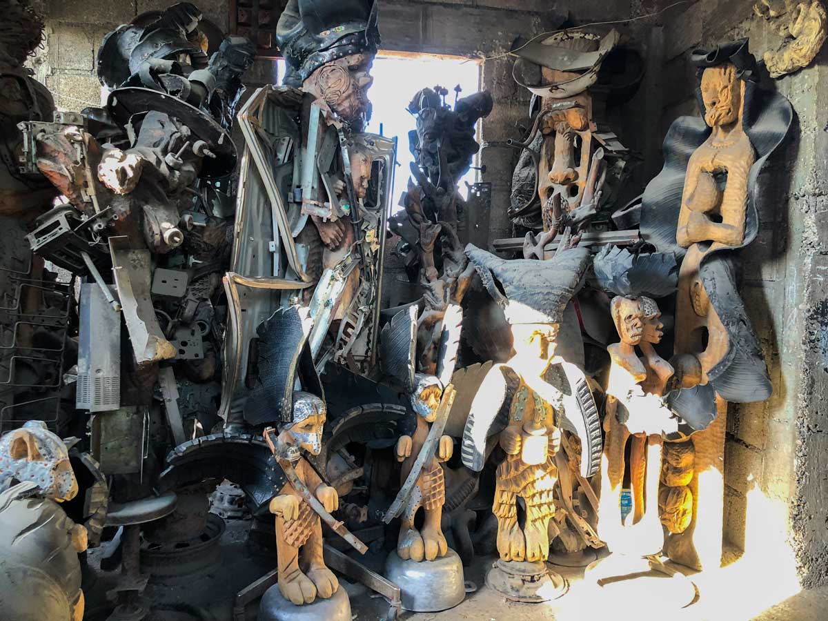 Sculptures on display at Atis Rezistans, Port-au-Prince, Haiti