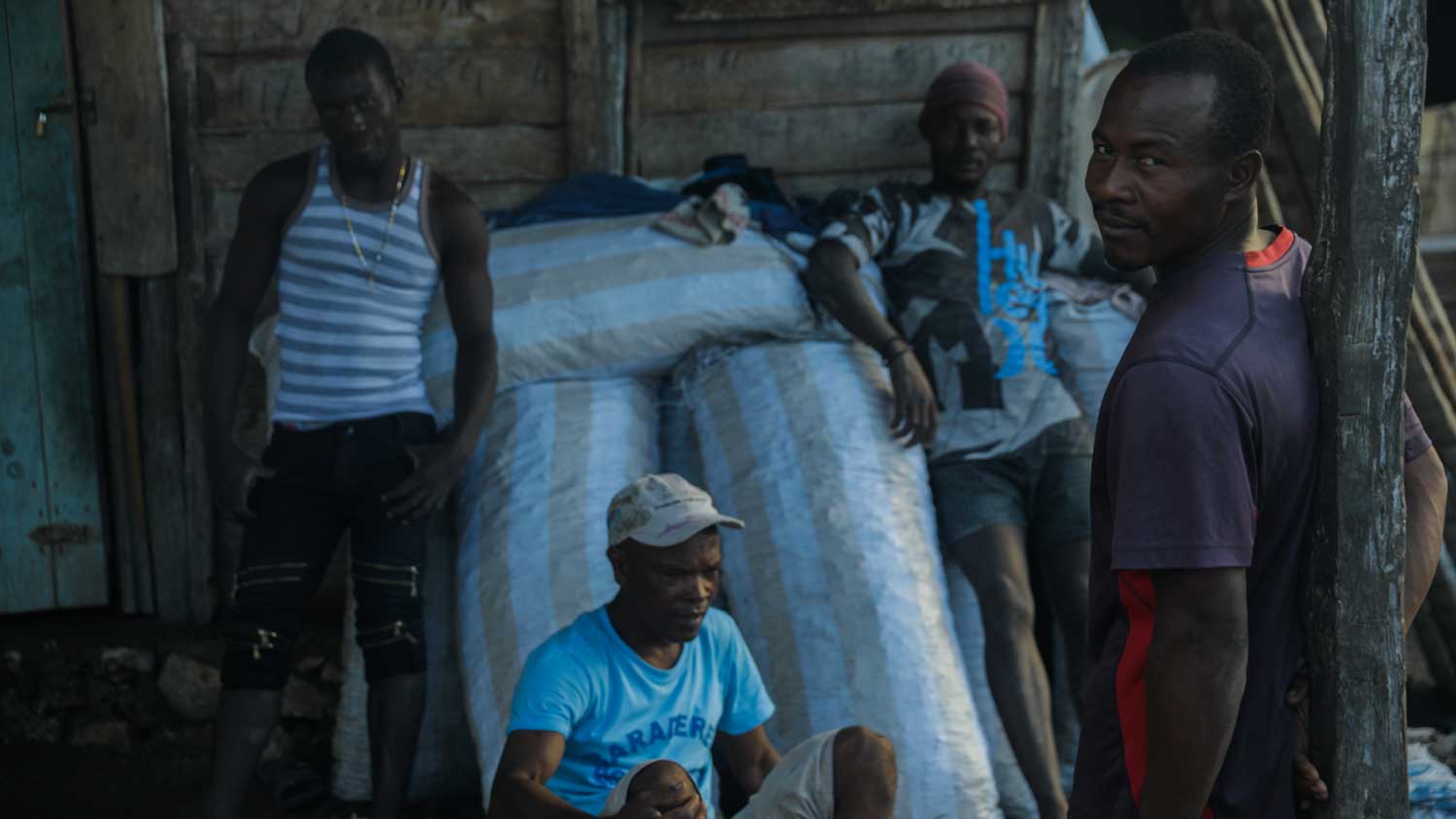 Four young fishermen in Baradères, Haiti