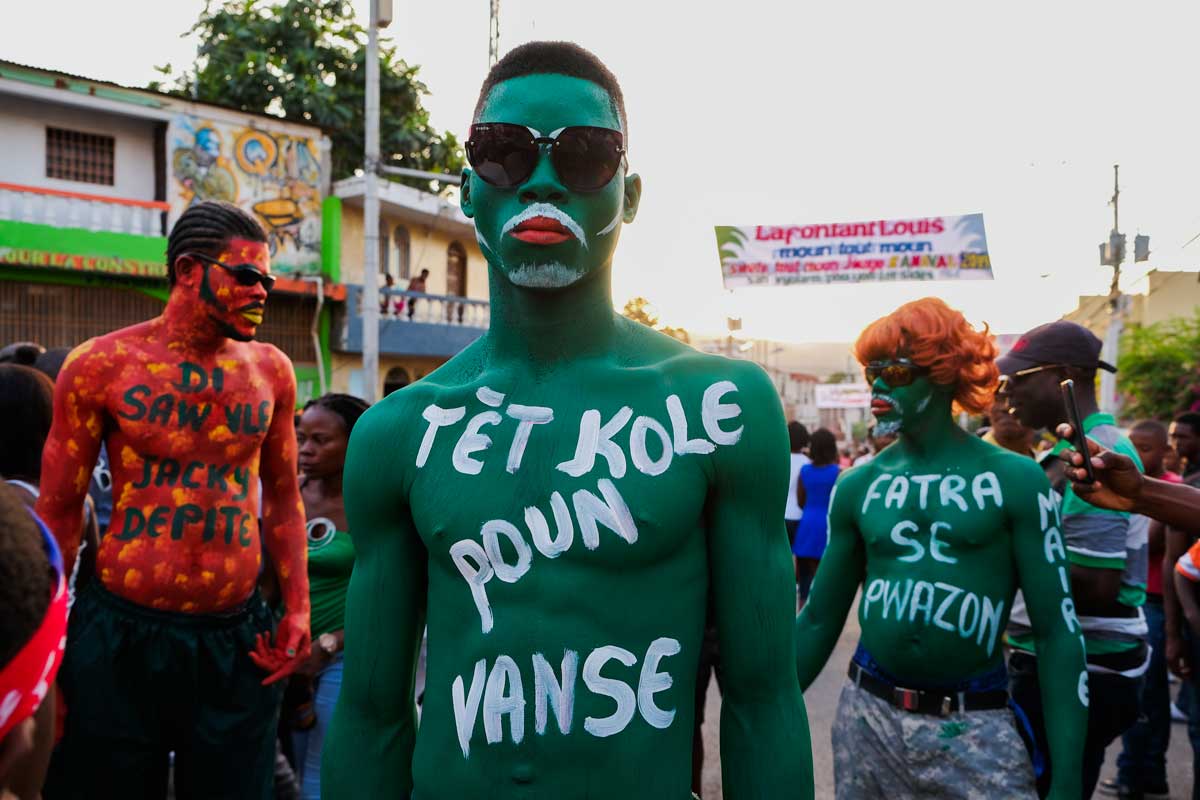 Body paint at Jacmel Carnaval, Haiti