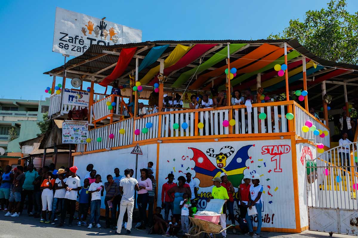 Carnival stand at Jacmel Carnaval, Haiti