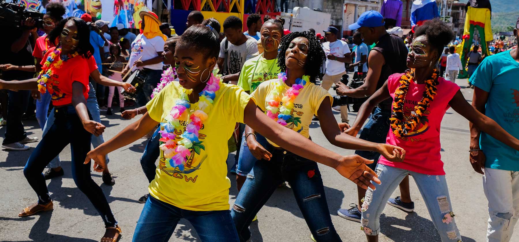 Dancing at Jacmel Carnaval, Haiti