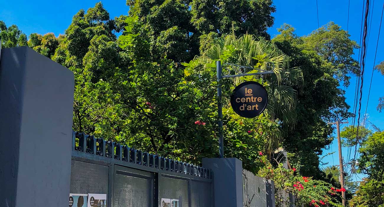 Sign above the entrance to Le Centre d’Art, Port-au-Prince