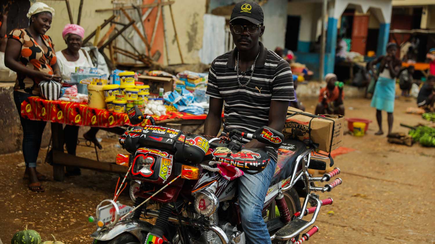 Moto driver in Pestel, Haiti