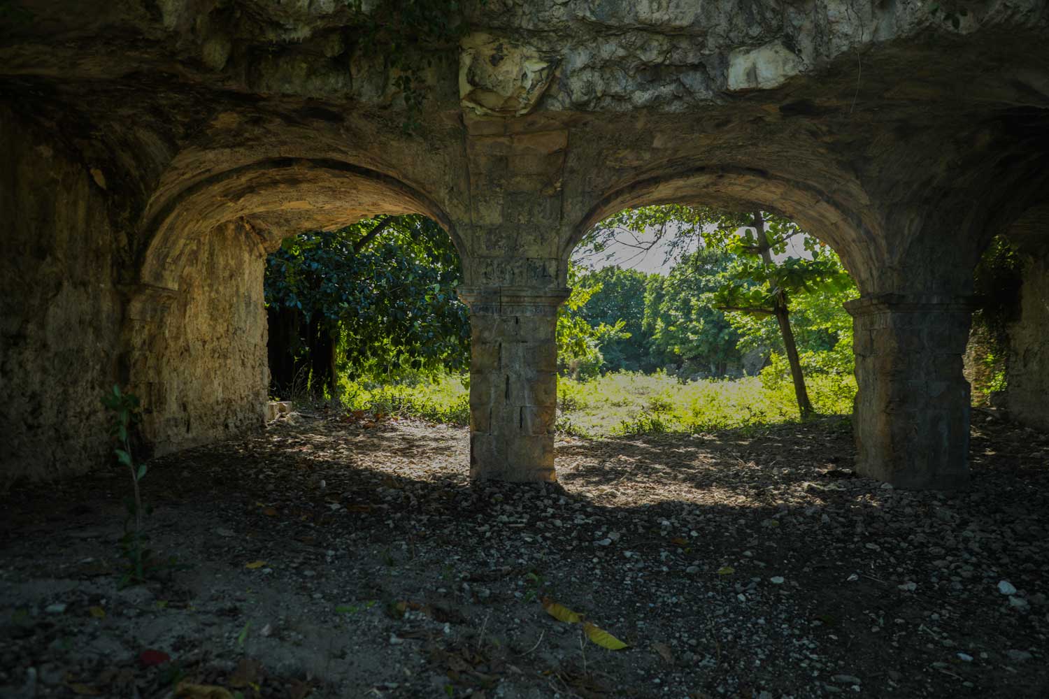 Stone archways at Fort des Anglais, Haiti