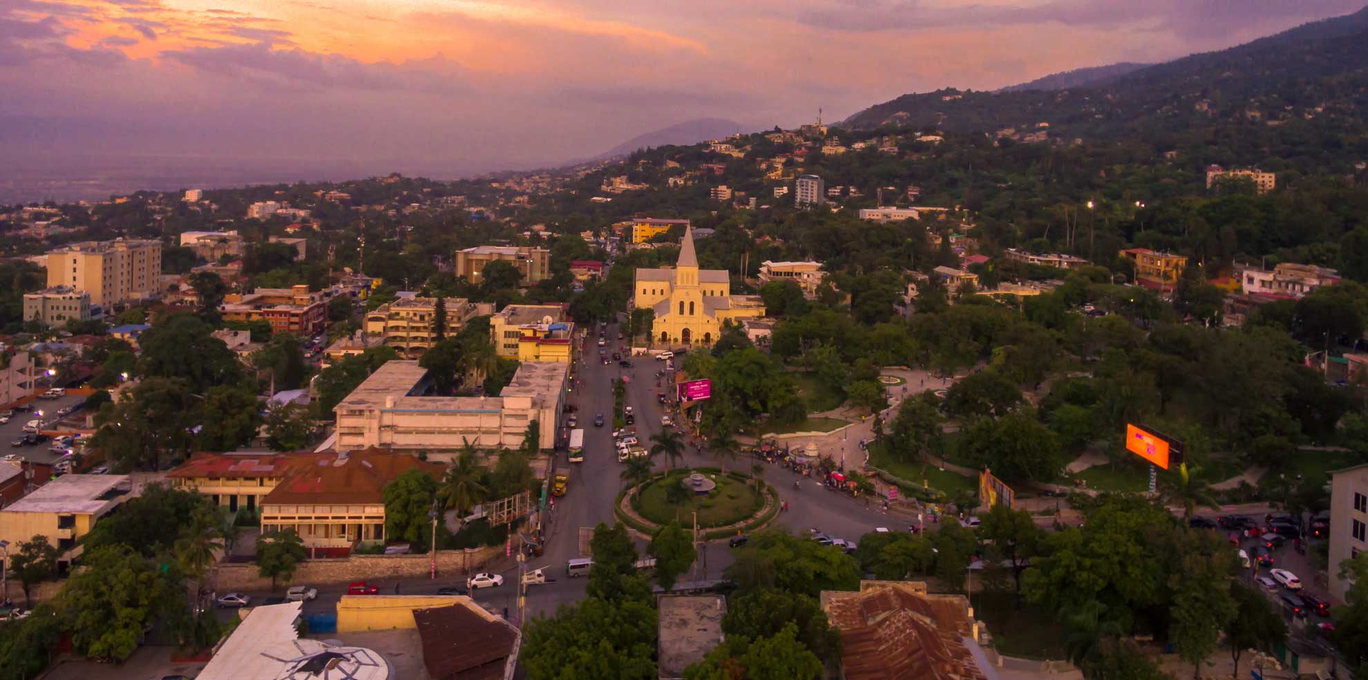 Aerial photo of St Pierre Church, Petion-Ville, Haiti