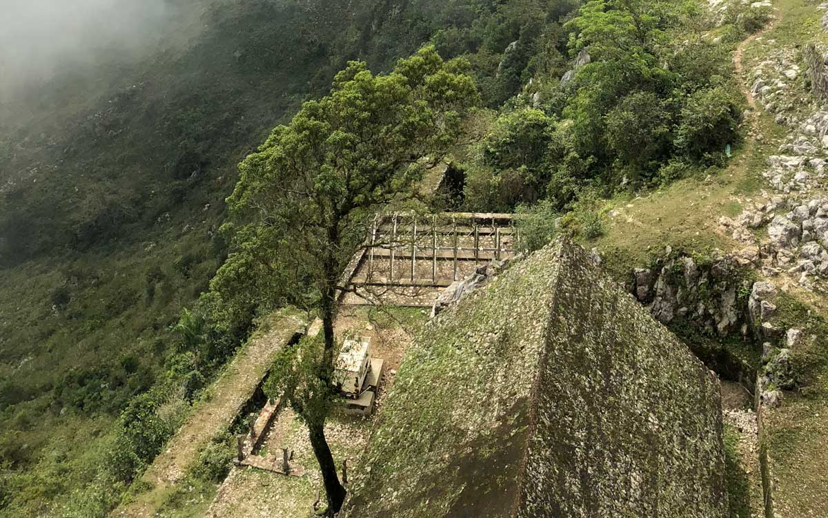 Fog over the ridge leading up to Citadelle Laferrière, Milot, Haiti