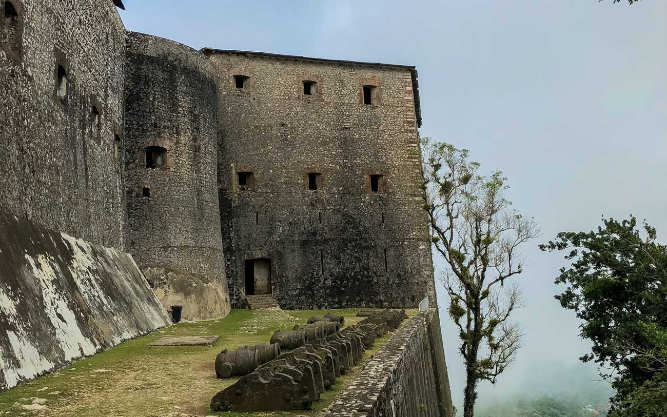 Old cannons at Citadelle Laferriere, Haiti