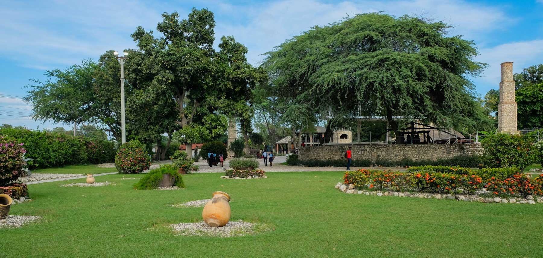 the gardens at Parc Historique de la Canne à Sucre, Haiti