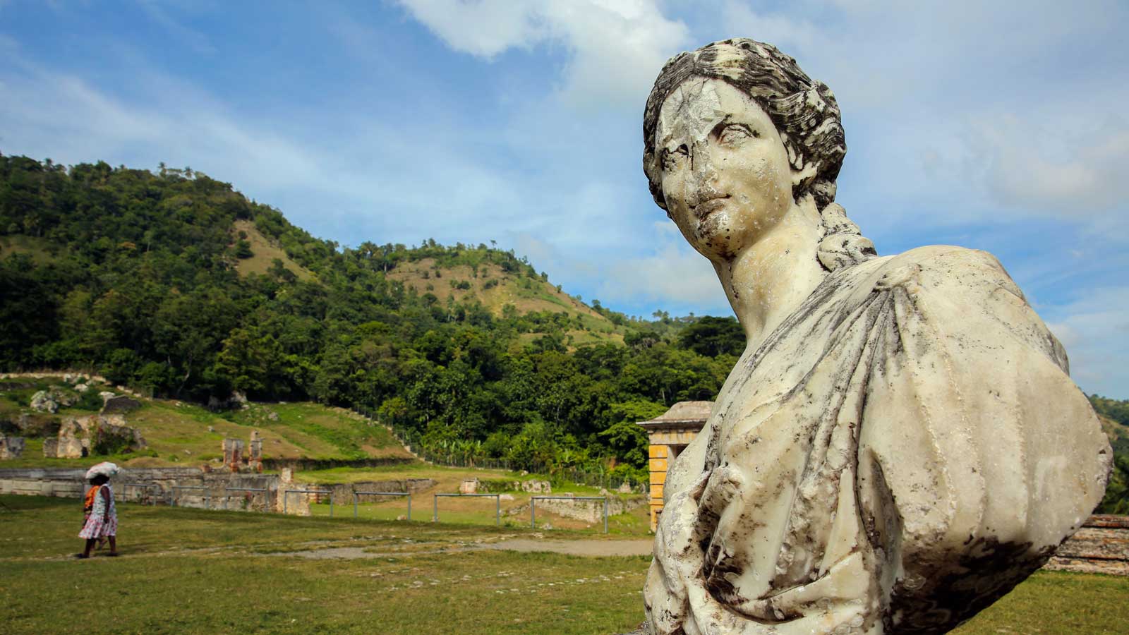 Detail of a statue at Sans-Souci Palace, Haiti