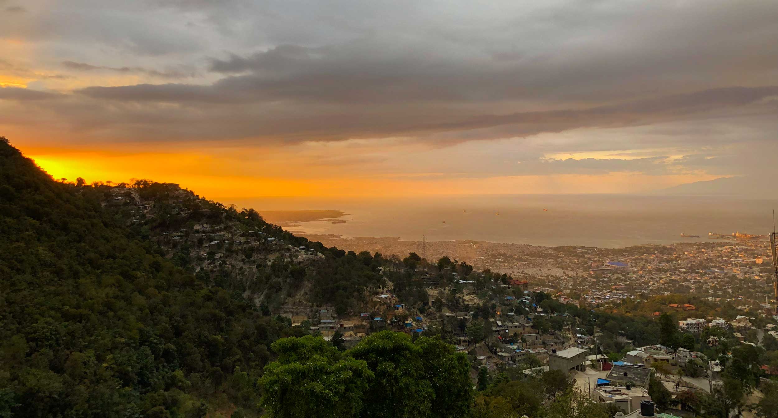 Sunset over Port-au-Prince, Haiti