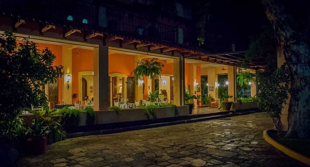 evening view of hotel restaurant